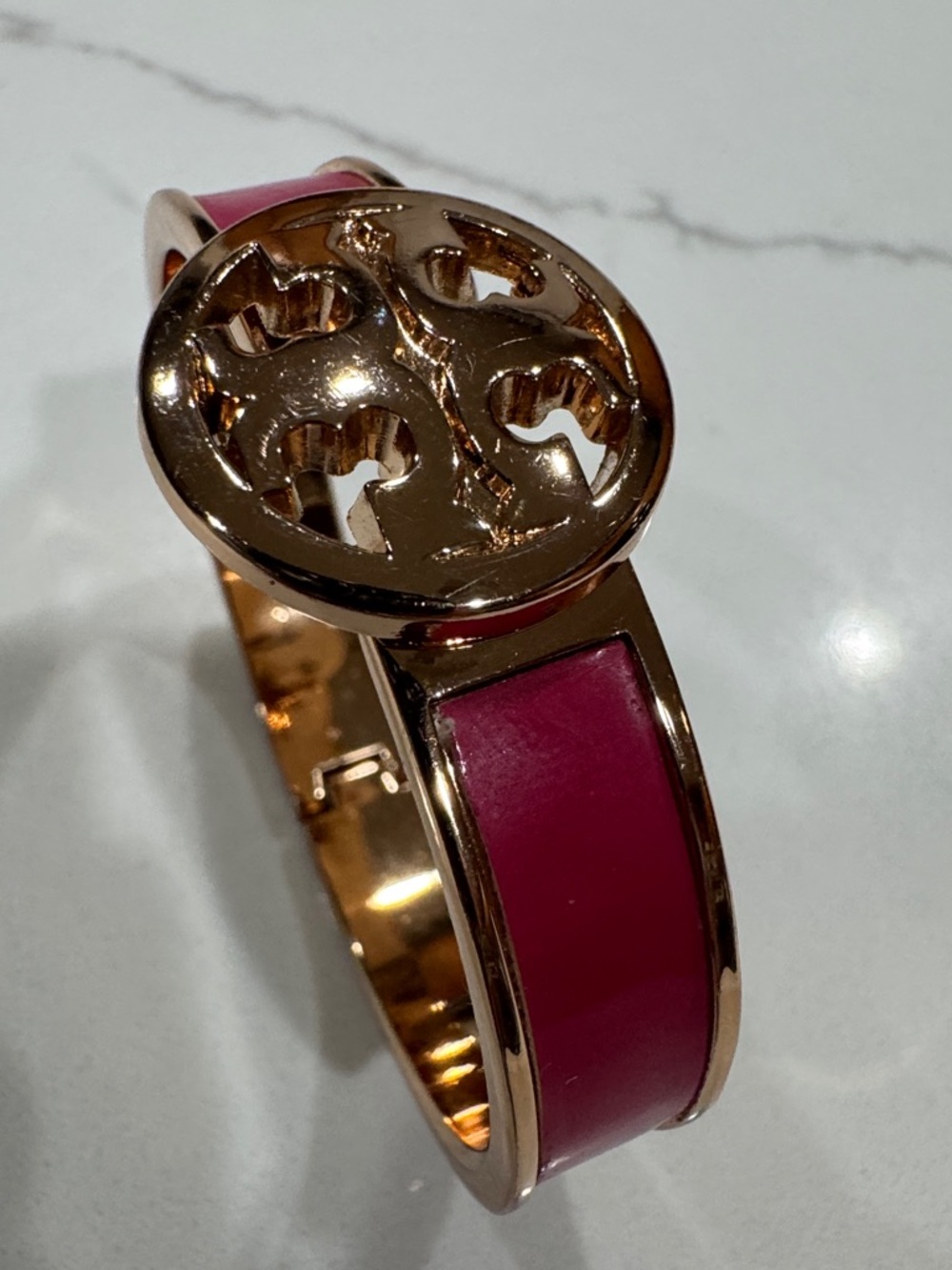 Tory Burch Gold & Pink Bangle - Picture 4 of 8